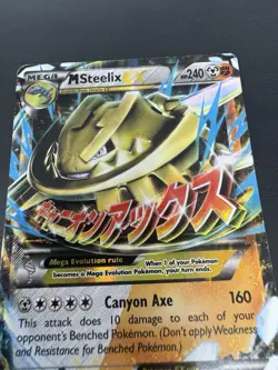 Pokemon M Steelix EX XY Steam Siege Ultra Rare Holo Card 68/114 240 HP Mega - Image 2