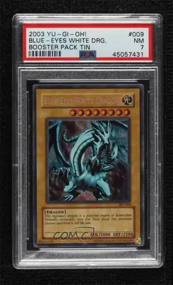 Blue-Eyes White Dragon YuGiOh Collectors Tin Promo PSA 7 2003 - Image 1