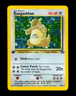 1999 Pokemon KANGASKHAN Jungle Set 1ST EDITION HOLO Foil Rare Card 5/64 WotC - Image 2