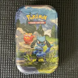 Pokemon Paldea Mini Tin Riolu Darumaka Trading Card Game - Image 1