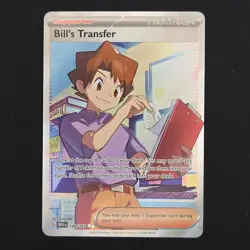 Pokemon TCG Card Bill's Transfer 194/165 S&V 151 Ultra Rare Full Art - NM - Image 1