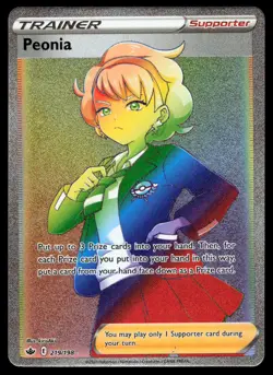 Peonia (Secret) 219/198 SWSH06: Chilling Reign Holo Pokemon Card - Image 1