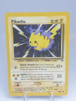 Pikachu 70/111 Neo Genesis common Unlimited Vintage Pokemon Card WoTC LP - Image 2