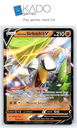 SWSH: Sword & Shield Promo Cards #SWSH043 Galarian Sirfetch'd V - Image 1