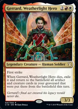x1 Gerrard, Weatherlight Hero R MTG Commander 2019 M/NM, English - Image 1