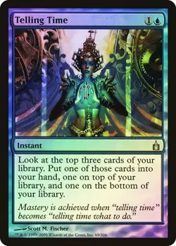 LP Foil Telling Time, MTG, Ravnica: City of Guilds, Magic the Gathering, 69 *B - Image 1