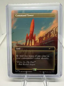 MTG Command Tower Borderless Fallout Red Rocket Secret Lair NM - Image 1