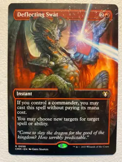 MTG 1x BORDERLESS Deflecting Swat # 698 Commander Masters Magic Gathering x1 NM - Image 1