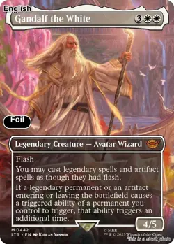 Gandalf the White (Borderless) EN [LTR - 442] - NM [Foil] TCG MTG - Image 1