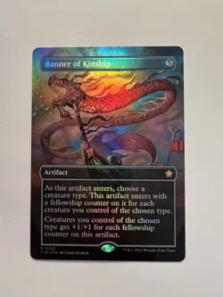 Banner of Kinship - FOIL BORDERLESS - MTG Foundations - NM - Image 1