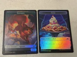 2 x mtg foil token Squirrel // Food, 008//010, Unfinity, unplayed - Image 1