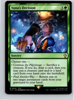 Magic the Gathering Yuna's Decision Final Fantasy Commander MTG Free Shipping! - Image 1