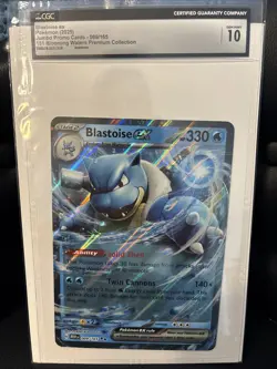 2025 POKEMON PROMO BLOOMING WATERS PREMIUM COLLECTION JUMBO BLASTOISE EX CGC 10 - Image 1