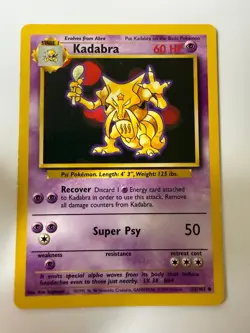 Kadabra 46/130 Uncommon Base Set 2 Pokemon Lightly Played - Image 1