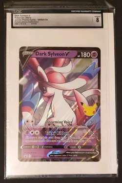 POKEMON JUMBO CGC MINT DARK SYLVEON V SWSH134 CELEBRATIONS 25TH ANNIVERSARY - Image 1