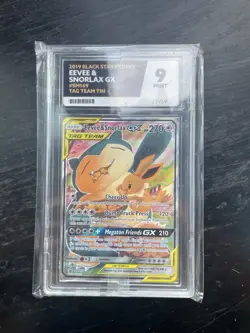 Pokemon CGC 9 Eevee & Snorlax GX Black Star Promos SM169 Englisch - Image 1