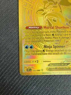 Mega Greninja ex 122/086 Mega Hyper Rare Chaos Rising Pokemon “Read Description - Image 5