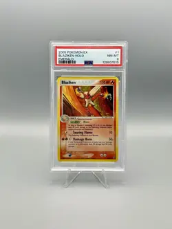 PSA 8 Blaziken Holo 1/106 EX Emerald 2005 Pokemon Card - Image 1