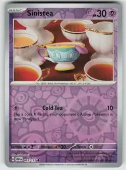 Sinistea 097/197 Common Obsidian Flames Pokemon Reverse Holo Near Mint - Image 1