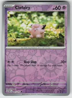 Clefairy 081/197 Common Obsidian Flames Pokemon Reverse Holo Near Mint - Image 1