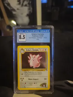 CGC 8.5 NM/Mint+ Erika's Clefable 3/132 Holo 2000 Pokemon Gym Heroes - Image 1