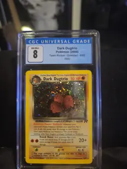 2000 Pokemon Team Rocket Dark Dugtrio Holo CGC #6/82 CGC 8 - Image 1