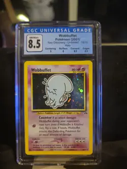 2001 Pokemon Neo Discovery #16 Wobbuffett Holo CGC 8.5 NM/Mint With SUBS - Image 1