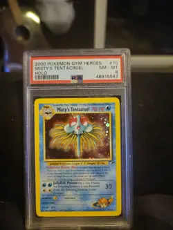 2000 Pokemon Gym Heroes #10 Misty's Tentacruel Holo PSA 8 - Image 1