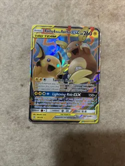 Pokemon TCG Raichu Alolan Raichu GX Ultra Rare Unified Minds 54/236!!! Mint - Image 1