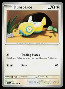 Dunsparce 120/159 Common Journey Together Pokemon Near Mint - Image 1