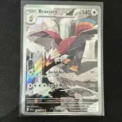 Pokemon TCG S&V: Black Bolt - Braviary 155/086 Holo Illustration Rare - NM - Image 1