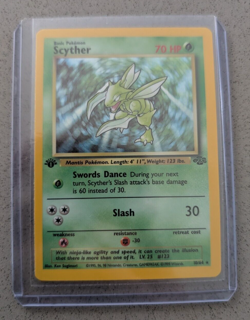 1999 Pokemon Scyther Holo Jungle 1st Edition 10/64 - Image 1