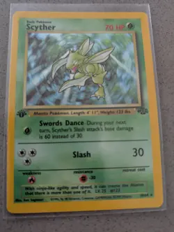 1999 Pokemon Scyther Holo Jungle 1st Edition 10/64 - Image 2