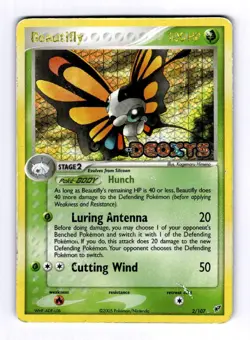 Beautifly Deoxys #2 (2005) Reverse Holo LP Pokemon - Image 1