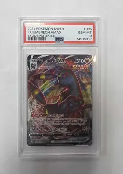 Pokemon TCG Umbreon VMAX - 095/203 Evolving Skies Ultra Rare - PSA 10 Gem Mint - Image 1