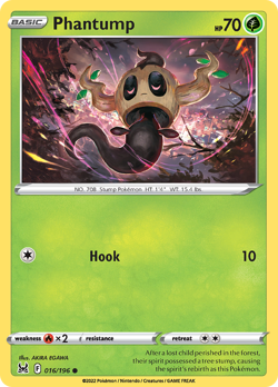 Phantump 016/196 Common Lost Origin Pokemon Reverse Holo NM/M - Image 4