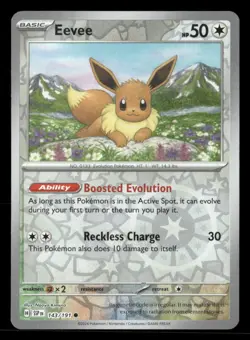 Eevee 143/191 C Surging Sparks Reverse Holo NM/M Pokemon - Image 1