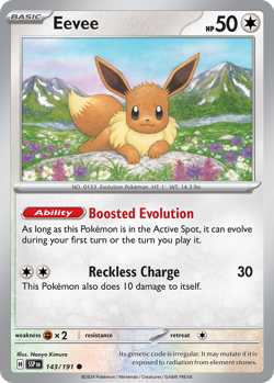 Eevee 143/191 C Surging Sparks Reverse Holo NM/M Pokemon - Image 4