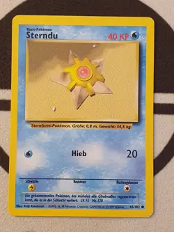Pokemon Karte Sterndu 65/102 Base Set Deutsch Vintage Pokemon 1999 - Image 2