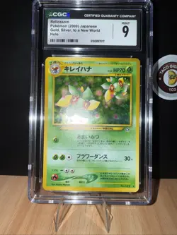2000 Pokemon Bellossom No. 182 CGC 9 Neo Genesis Holo Mint Japanese WOTC 🌸💎🌿✨ - Image 2