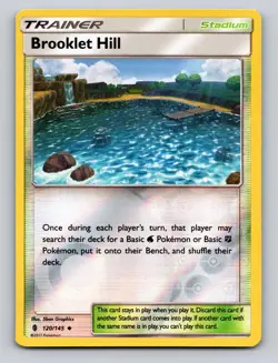 Brooklet Hill 120/145 Uncommon Guardians Rising Pokemon Reverse Holo NM - Image 1