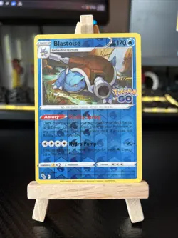 Pokemon TCG Blastoise 017/078 Reverse Holo Rare Pokemon GO 2022 NM - Image 1