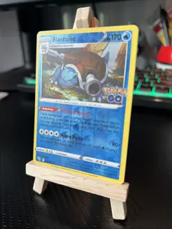Pokemon TCG Blastoise 017/078 Reverse Holo Rare Pokemon GO 2022 NM - Image 2