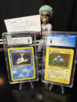 LAPRAS POKEMON TCG FOSSIL HOLO CGC NM/MNT 8 MAGNETON BASE SET CGC 8 - Image 1