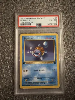 2000 POKEMON ROCKET 1ST EDITION #68 SQUIRTLE PSA 6 - Image 1