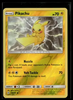 Pokemon TCG SM - Cosmic Eclipse #66/236 Pikachu Reverse Holo - Image 1