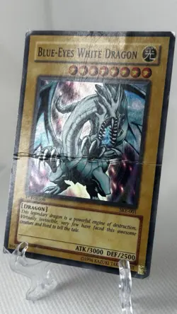 YUGIOH BLUE-EYES WHITE DRAGON SKE-001 SUPER 1ST ED MP VER. 1 - Image 1
