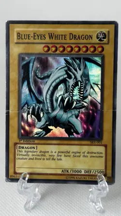 YUGIOH BLUE-EYES WHITE DRAGON SKE-001 SUPER 1ST ED MP VER. 1 - Image 2