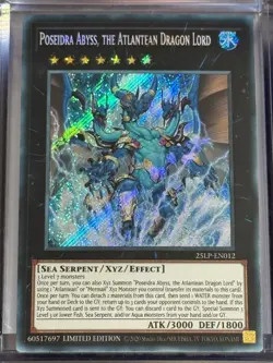 Poseidra Abyss, the Atlantean Dragon Lord 25LP-EN012 Yu-Gi-Oh YuGiOh Secret - Image 1