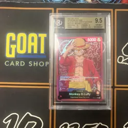 One Piece Monkey D. Luffy Super Pre Release ST01-001 Leader BGS 9.5 ++ First Ed - Image 1